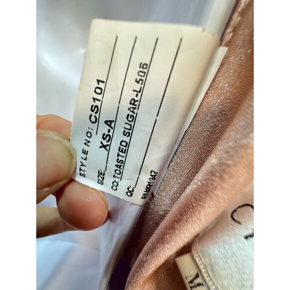 Cynthia & Sahar Women's Bridesmaid Maxi Dress Side Slit Size XS Pink Sleeveless - Picture 5 of 16